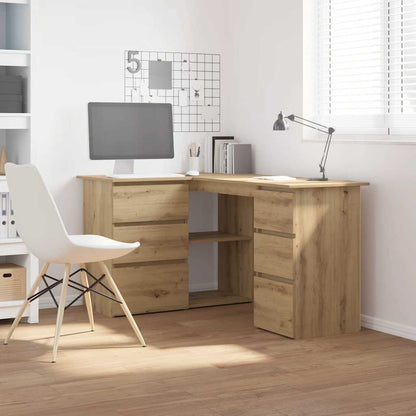 Scrivania Angolo Rovere Artigianale 145x100x76 cm Truciolato