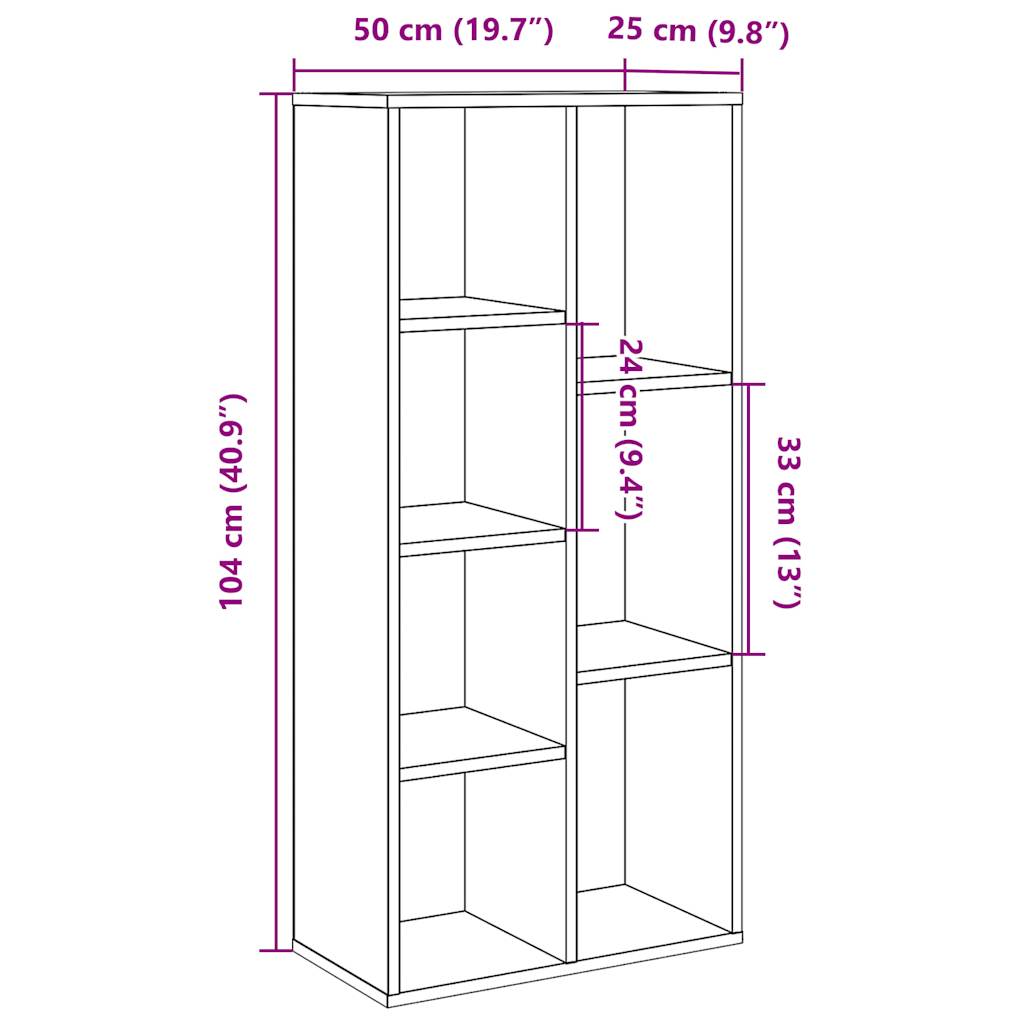 Libreria Legno Antico 50x25x104 cm | homemem39