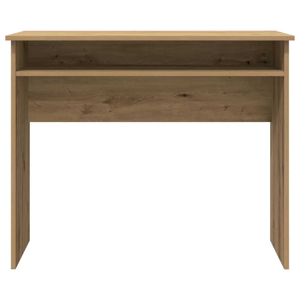 Scrivania Rovere Artigianale 90x50x74 cm in Legno Multistrato - homemem39