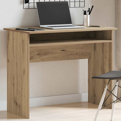 Scrivania Rovere Artigianale 90x50x74 cm in Legno Multistrato - homemem39