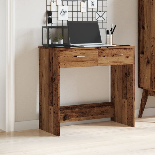 Scrivania Legno Antico 80x40x75 cm in Truciolato - homemem39