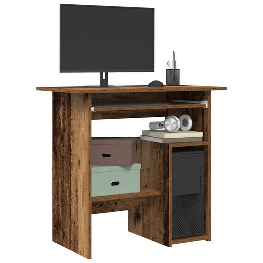 Scrivania Legno Antico 80x45x74 cm in Legno Multistrato - homemem39