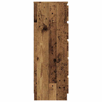 Cassettiera Legno Antico 60x36x103 cm in Legno Multistrato - homemem39