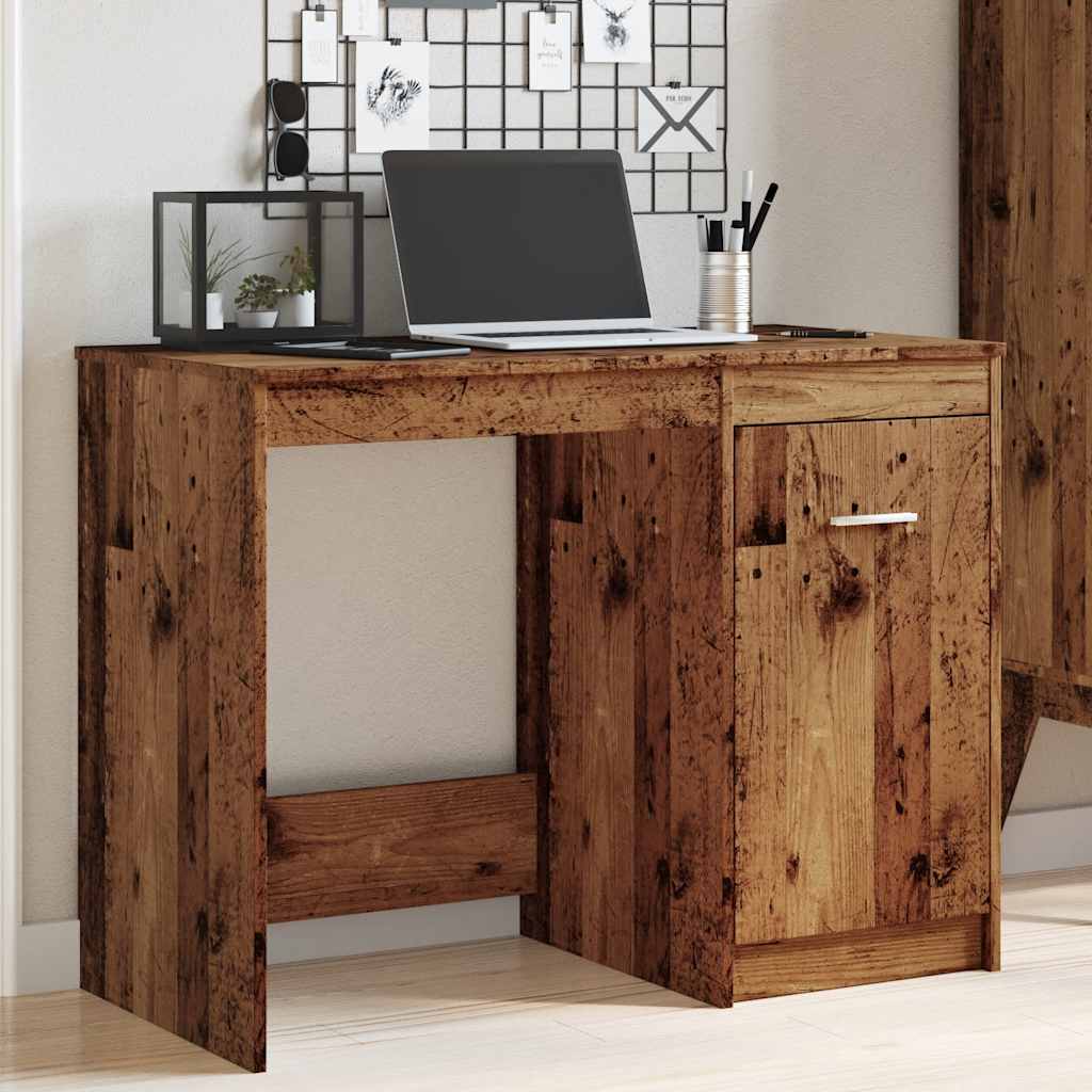 Scrivania Legno Antico 100x50x76 cm in Legno Multistrato - homemem39