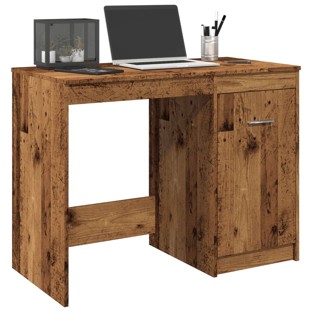 Scrivania Legno Antico 100x50x76 cm in Legno Multistrato - homemem39