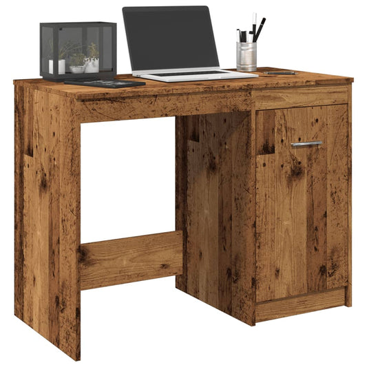 Scrivania Legno Antico 100x50x76 cm in Legno Multistrato - homemem39