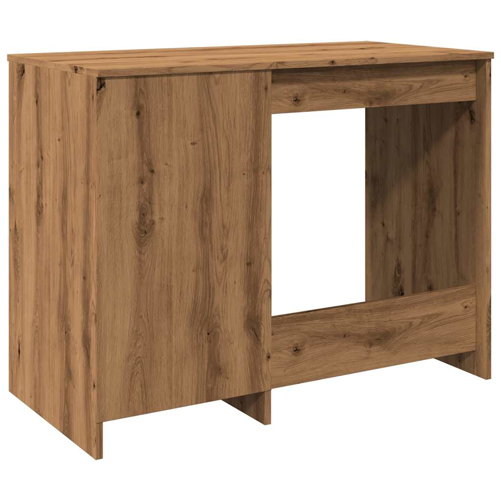 Scrivania Rovere Artigianale 100x50x76 cm in Legno Multistrato - homemem39