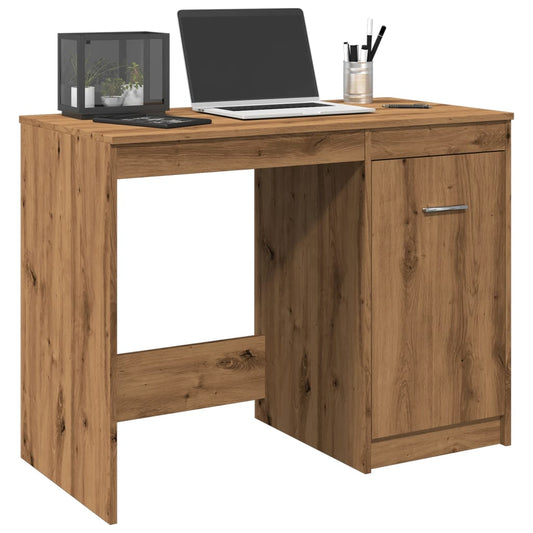 Scrivania Rovere Artigianale 100x50x76 cm in Legno Multistrato - homemem39