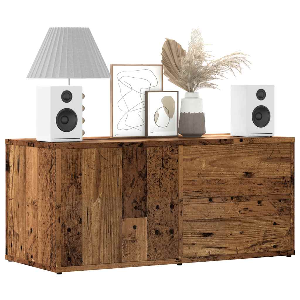 Mobile Porta TV Legno Antico 80x34x35,5 cm Legno Multistrato - homemem39