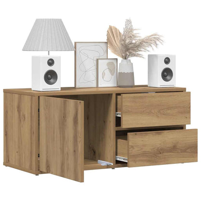 Mobile Porta TV Rovere Artigianale 80x34x35,5 cm Truciolato