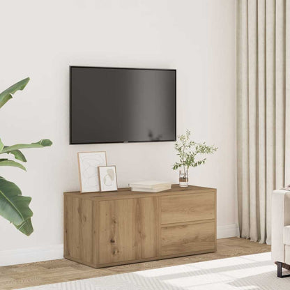 Mobile Porta TV Rovere Artigianale 80x34x35,5 cm Truciolato