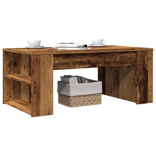 Tavolino da Salotto Legno Antico 102x55x42 cm Legno Multistrato | homemem39