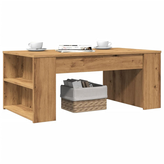Tavolino Salotto Rovere Artigianale 102x55x42 cm Multistrato | homemem39
