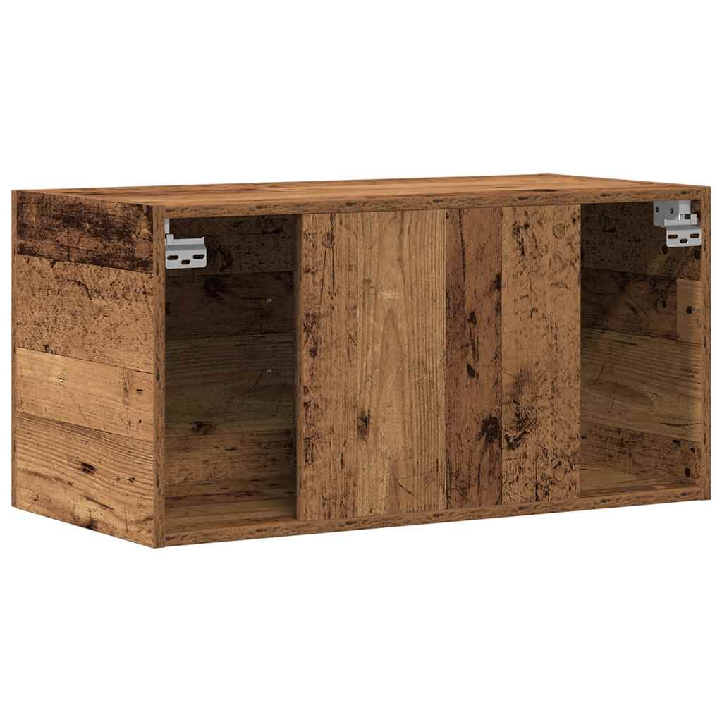 Armadietto da Parete Legno Antico 80x39x40 cm in Truciolato | homemem39