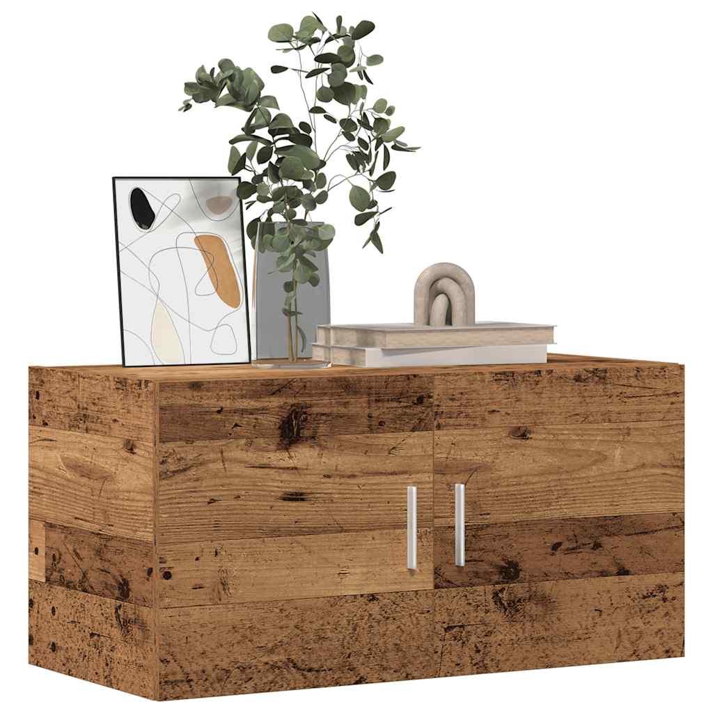 Armadietto da Parete Legno Antico 80x39x40 cm in Truciolato | homemem39