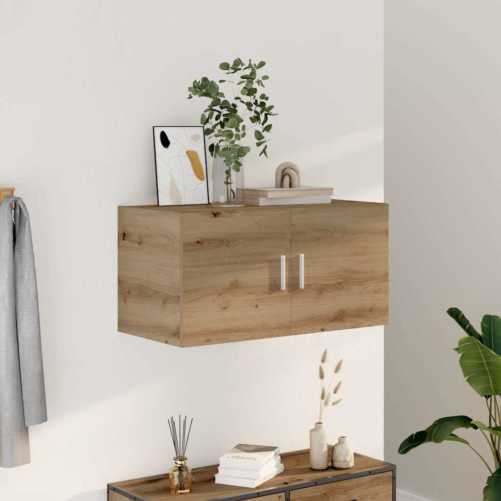 Armadietto a Muro Rovere Artigianale 80x39x40 cm in Truciolato | homemem39