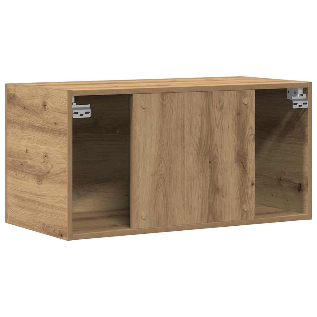 Armadietto a Muro Rovere Artigianale 80x39x40 cm in Truciolato | homemem39