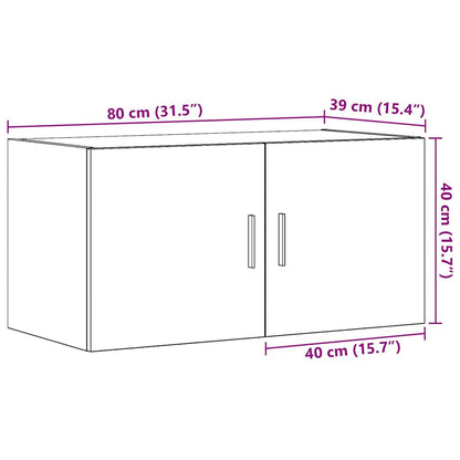 Armadietto a Muro Rovere Artigianale 80x39x40 cm in Truciolato | homemem39