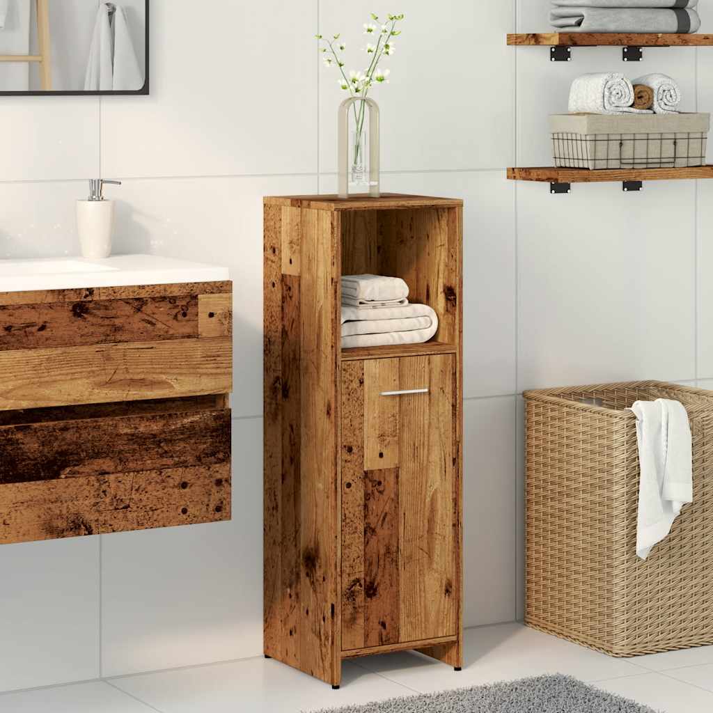 Mobile da Bagno Legno Antico 30x30x95 cm in Legno Multistrato | homemem39