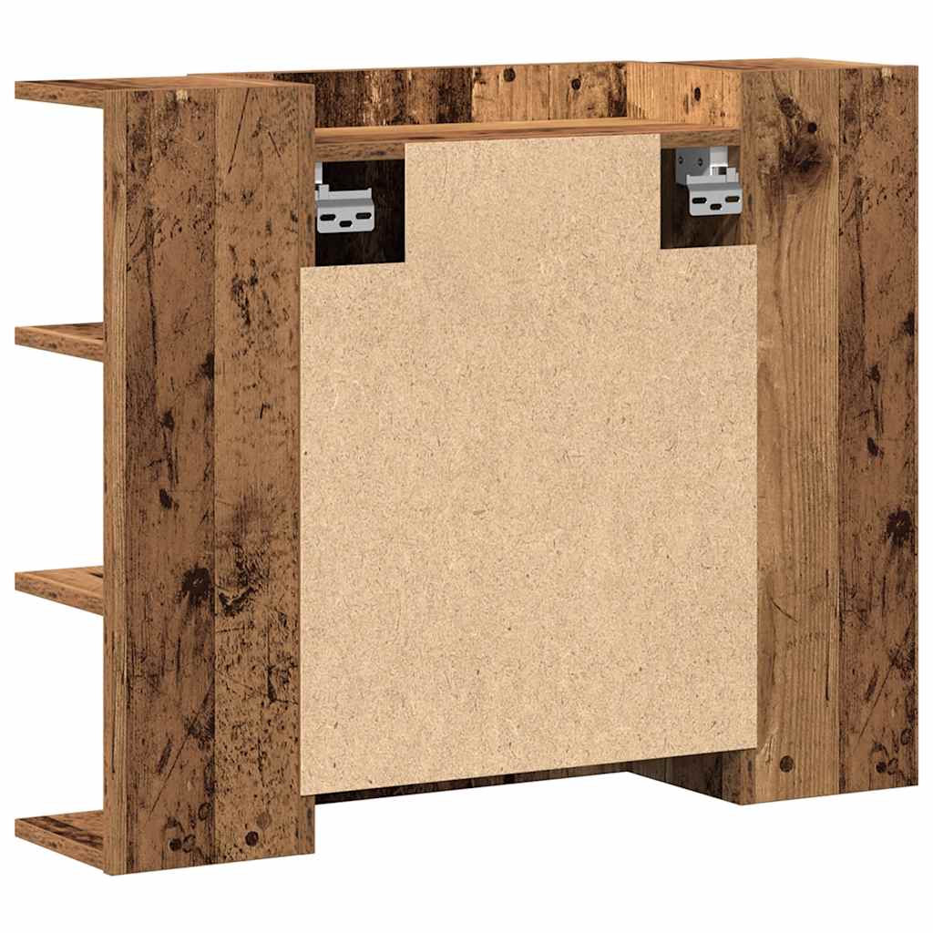 Mobile Bagno con Specchio Legno Antico Legno Multistrato | homemem39