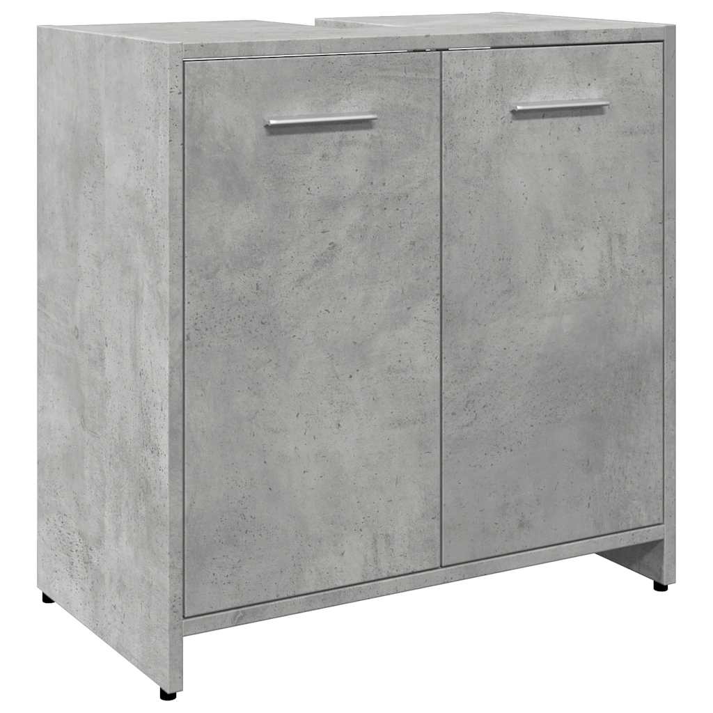 Mobile Lavabo Bagno Grigio Cemento 60x33x60cm Legno Multistrato | homemem39