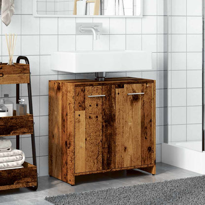 Mobile Lavabo Bagno Legno Antico 60x33x60 cm Legno Multistrato | homemem39