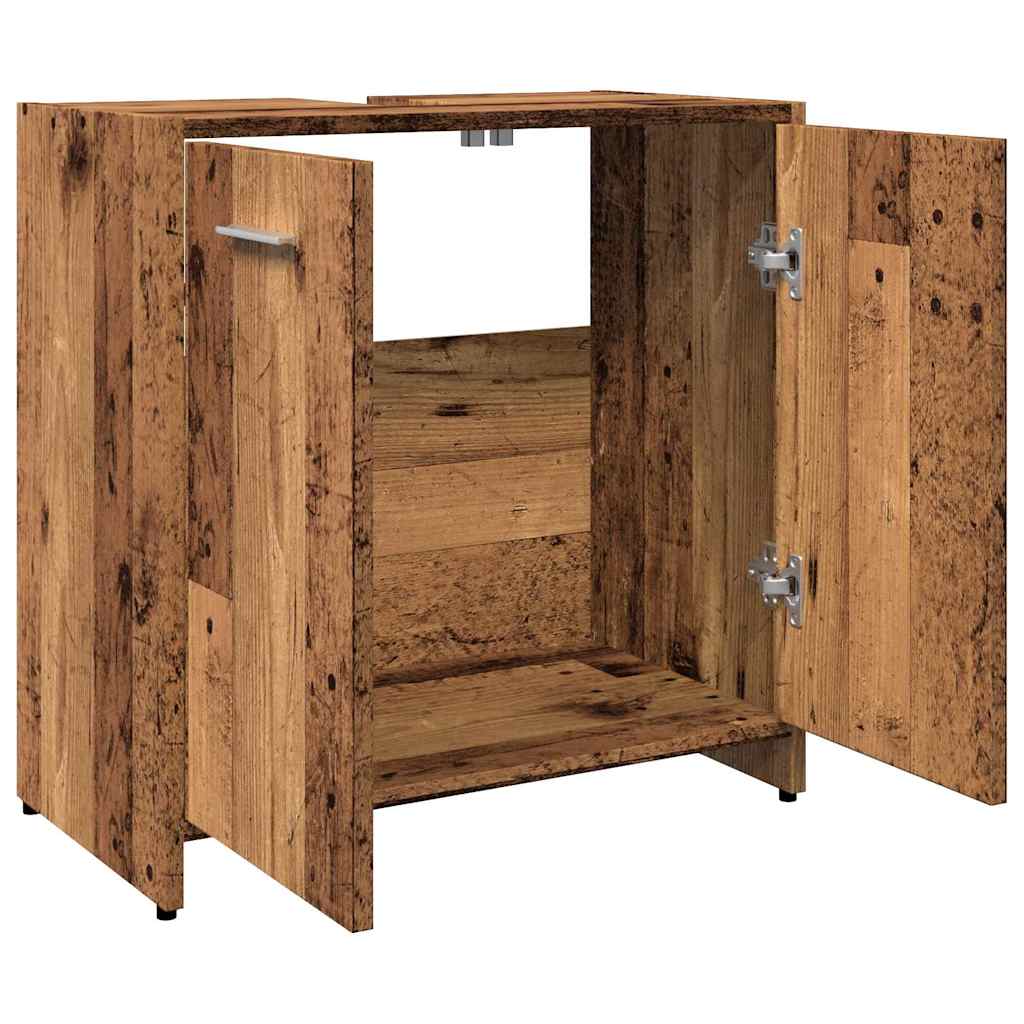 Mobile Lavabo Bagno Legno Antico 60x33x60 cm Legno Multistrato | homemem39