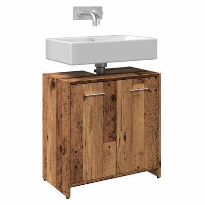 Mobile Lavabo Bagno Legno Antico 60x33x60 cm Legno Multistrato | homemem39