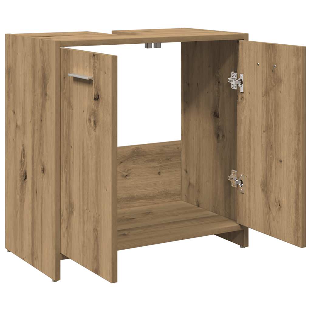 Mobile Lavabo Bagno Rovere Artigianale Legno Multistrato | homemem39