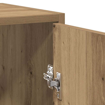 Mobile da Bagno con Specchio Rovere Artigianale Truciolato | homemem39