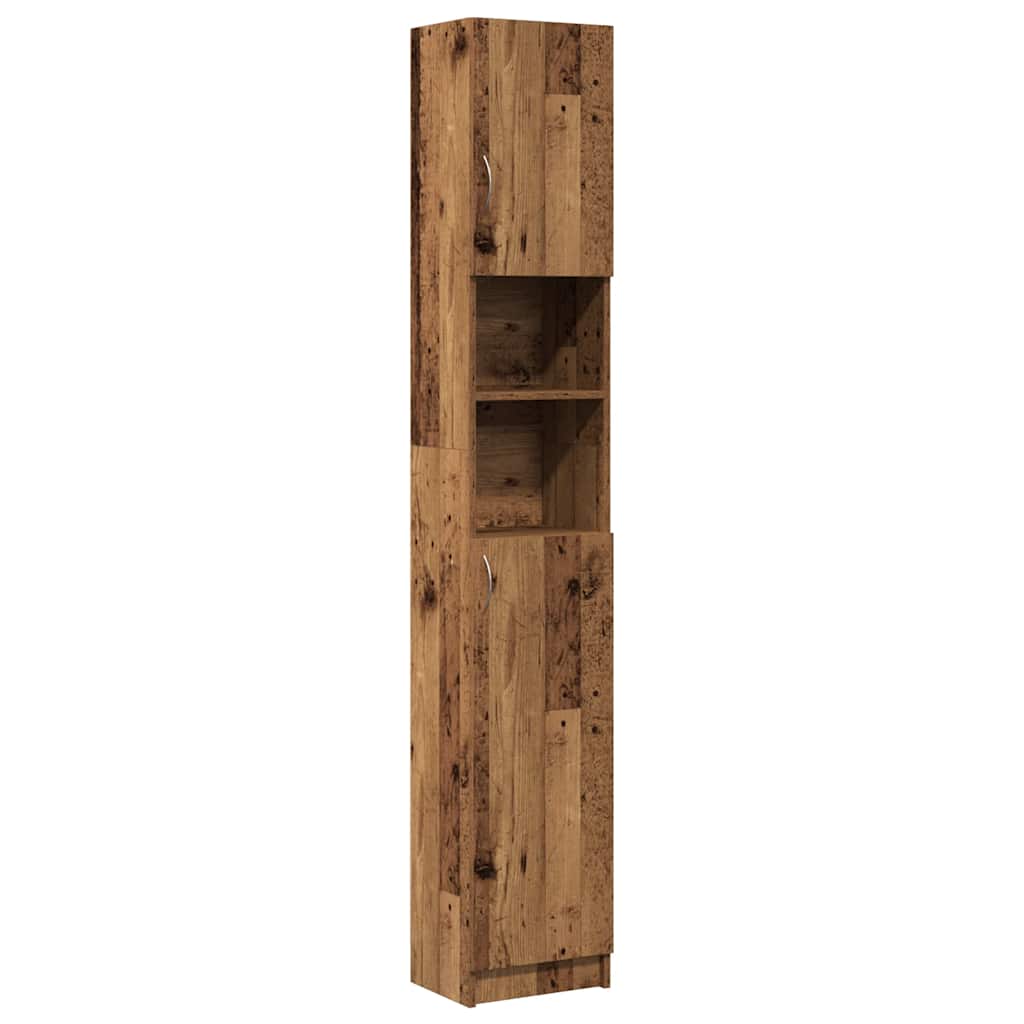 Mobile da Bagno Legno Antico 32x25,5x190 cm in Legno Ingegnerizzato | homemem39