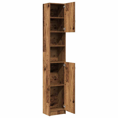 Mobile da Bagno Legno Antico 32x25,5x190 cm in Legno Ingegnerizzato | homemem39