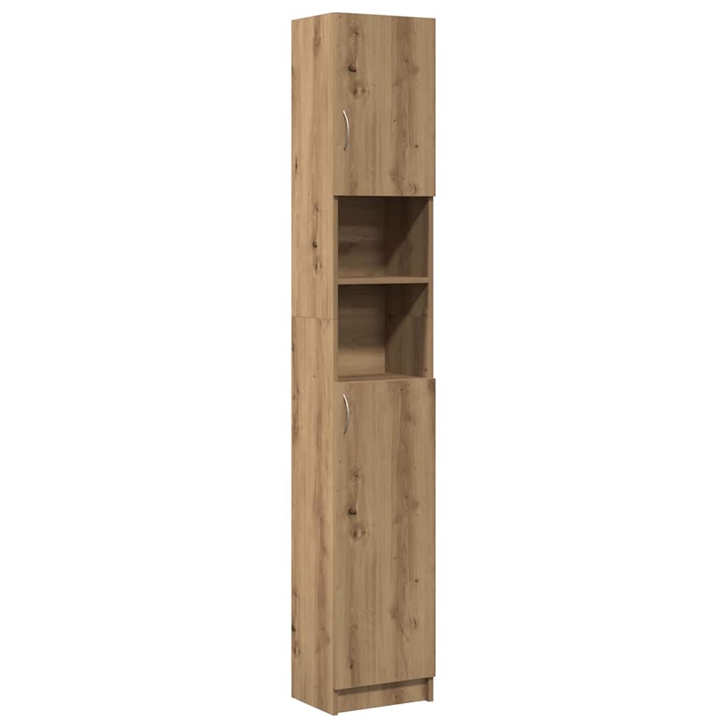 Mobiletto da bagno artigianale in rovere 32x25,5x190 cm in legno ingegnerizzato | homemem39