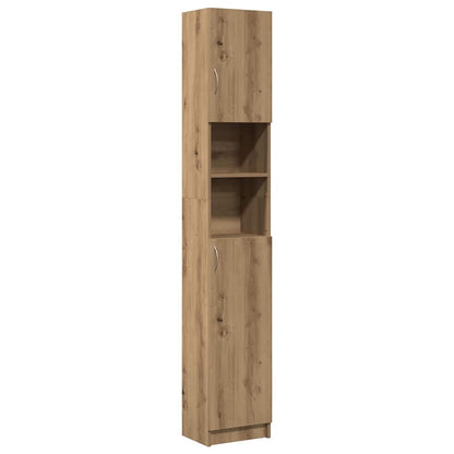 Mobiletto da bagno artigianale in rovere 32x25,5x190 cm in legno ingegnerizzato | homemem39
