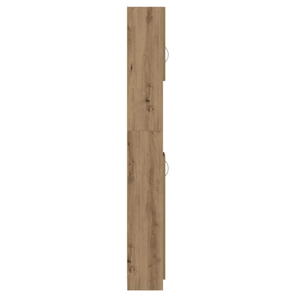 Mobiletto da bagno artigianale in rovere 32x25,5x190 cm in legno ingegnerizzato | homemem39