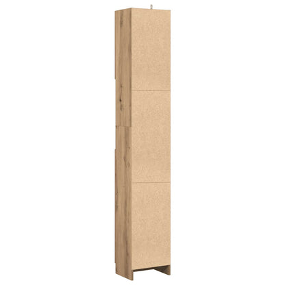 Mobiletto da bagno artigianale in rovere 32x25,5x190 cm in legno ingegnerizzato | homemem39