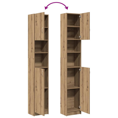 Mobiletto da bagno artigianale in rovere 32x25,5x190 cm in legno ingegnerizzato | homemem39