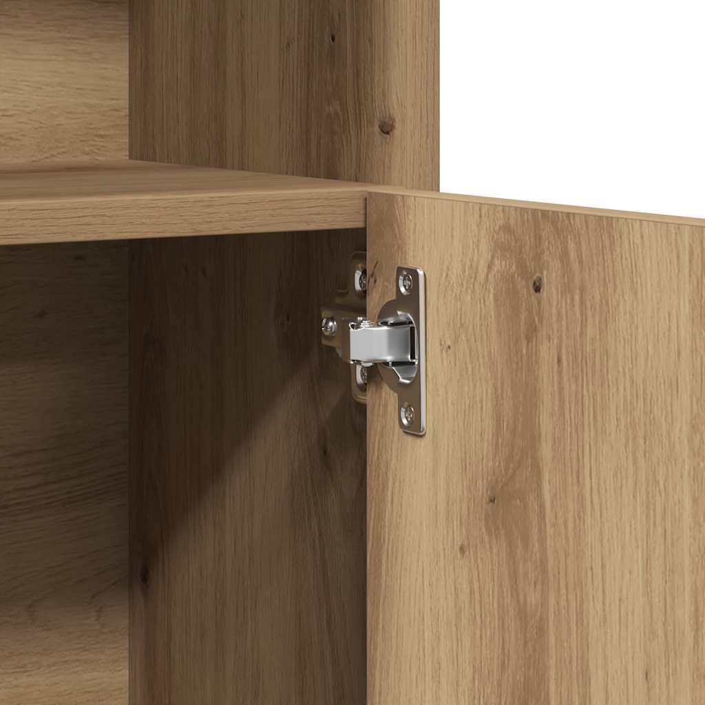 Mobiletto da bagno artigianale in rovere 32x25,5x190 cm in legno ingegnerizzato | homemem39