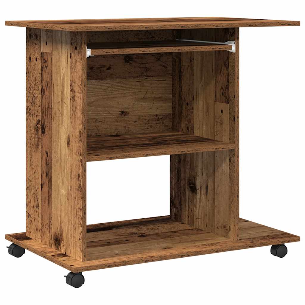 Scrivania da Computer Legno Antico 80x50x75cm Legno Multistrato - homemem39