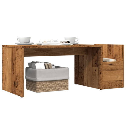 Tavolino da Salotto Legno Antico 90x45x35 cm in Truciolato | homemem39