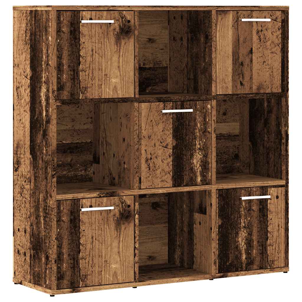 Libreria Legno Antico 90x28x90 cm in Legno Multistrato | homemem39