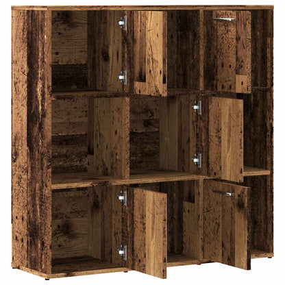 Libreria Legno Antico 90x28x90 cm in Legno Multistrato | homemem39