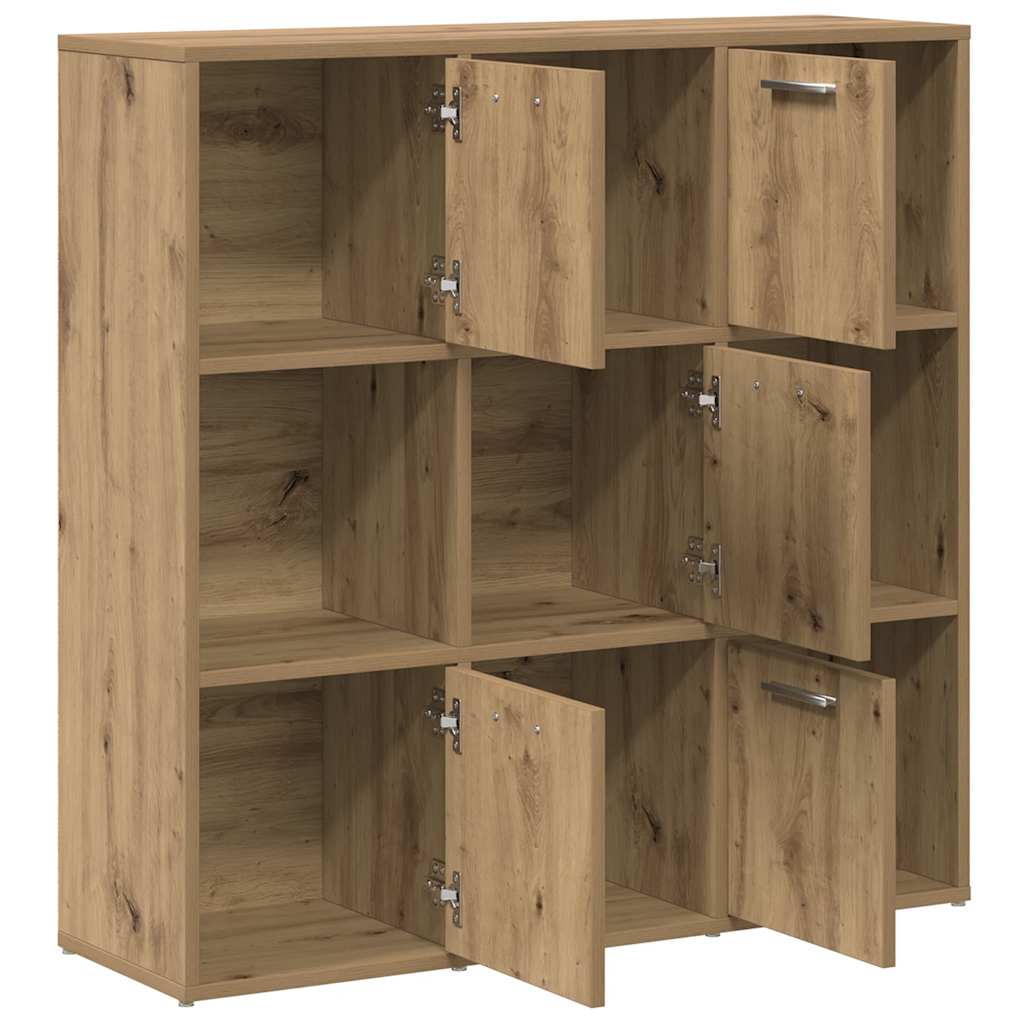 Libreria Rovere Artigianale 90x28x90 cm in Legno Multistrato | homemem39