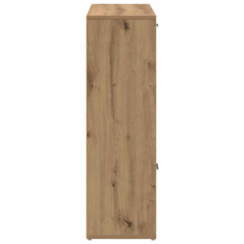 Libreria Rovere Artigianale 90x28x90 cm in Legno Multistrato | homemem39