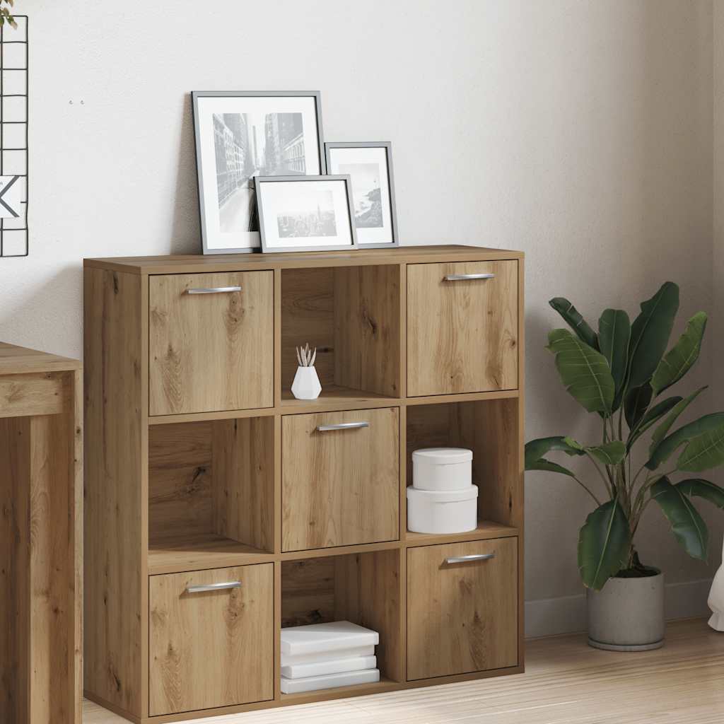 Libreria Rovere Artigianale 90x28x90 cm in Legno Multistrato | homemem39