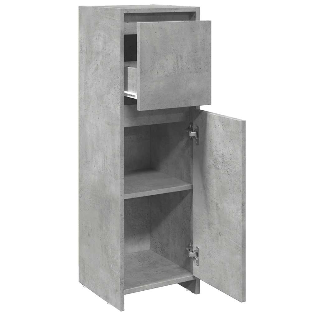 Mobile da Bagno Grigio Cemento 30x30x95 cm in Legno Multistrato | homemem39