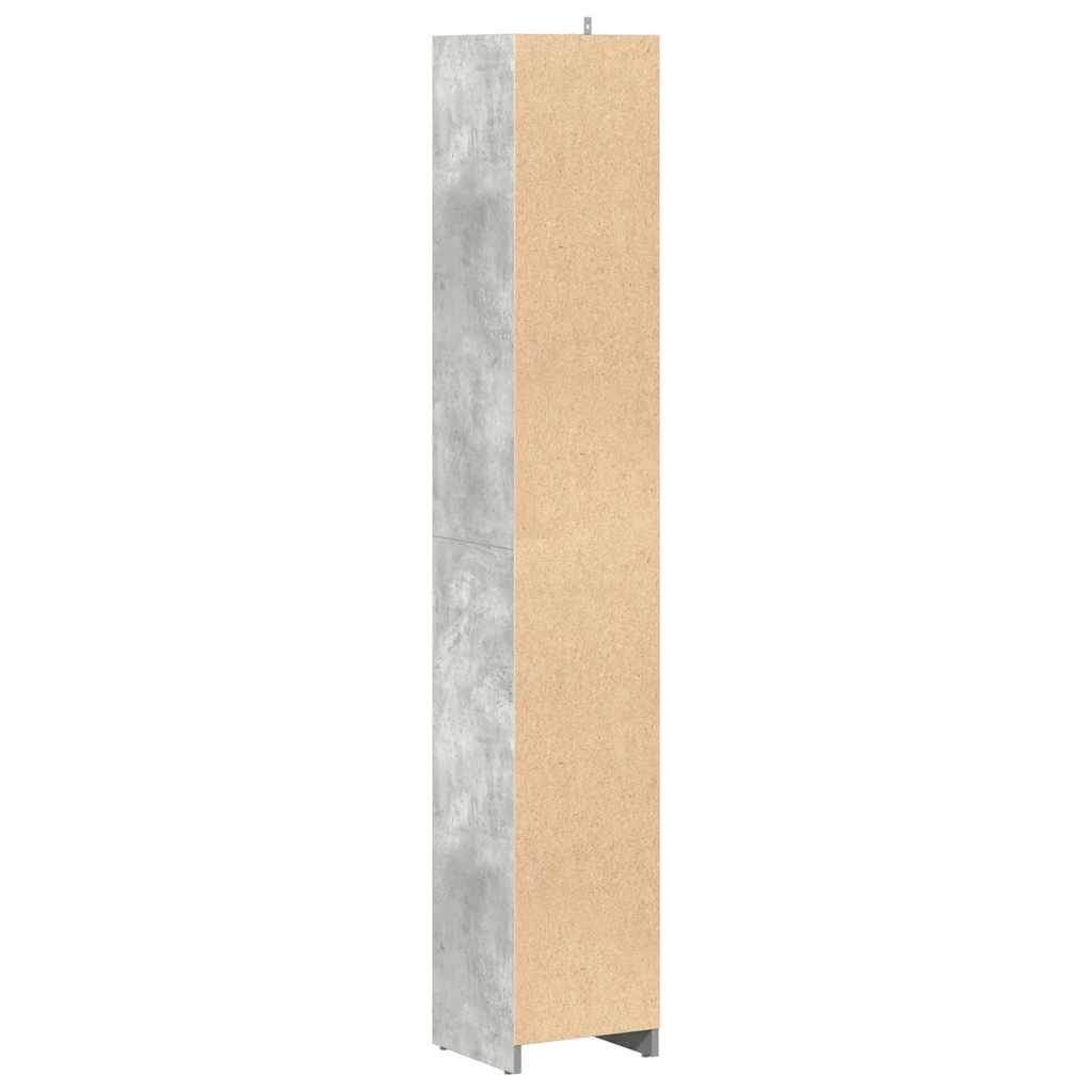 Mobile da Bagno Grigio Cemento 30x30x183,5 cm Legno Multistrato | homemem39