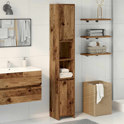 Mobile da Bagno Legno Antico 30x30x183,5 cm in Truciolato | homemem39