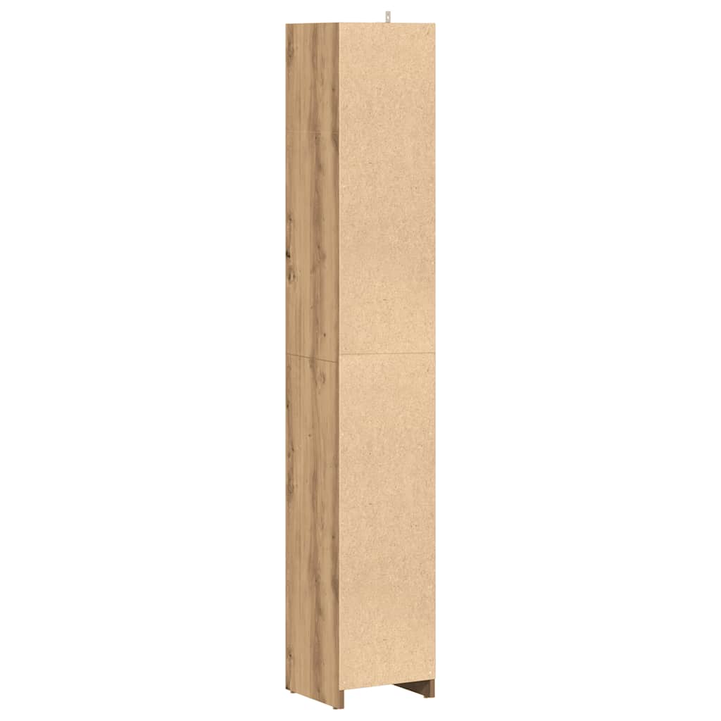 Mobile da Bagno Rovere Artigianale 30x30x183,5 cm in Truciolato | homemem39
