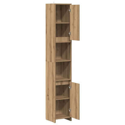 Mobile da Bagno Rovere Artigianale 30x30x183,5 cm in Truciolato | homemem39